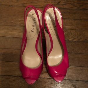 Guess Pink Strappy Heels